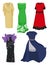 Set of beautiful evening dresses