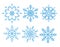 Set of beautiful snowflakes for your design, stock vector illustration