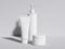 Set of beauty white hygiene containers. 3d rendering