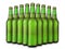 Set of beer\'s bottles with frosty drops isolated