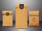 Set of beige elegant coffee bags packings products