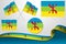 Set Of Berber, Amazigh Flags In Different Designs