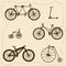Set of Bicycle Silhouettes