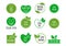 Set of bio healthy food badges. Vegan, organic logos. Vector illustration