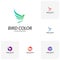 Set of Bird logo vector. Flying Bird Logo design vector template. Dove Pigeon Logotype concept icon