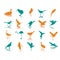 set of birds. Vector illustration decorative design