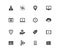 Set of bitcoin solid icons