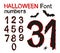 A set of black-bloody numbers for Halloween
