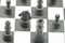 Set of black chess pieces. Chess piece icons. Board game. illustration isolated on white background