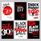 Set of Black Friday mobile sale banners