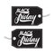 Set of Black Friday sale tags with Hand type lettering.