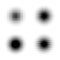 Set of black halftone circles. Pop art texture made of spots. Vector round dots gradient