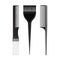 Set of Black Plastic Hair Brush Comb Professional