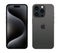 Set of Black Titanium Apple iPhone 15 Pro mobile phone in different sides, on white background, vector illustration. The