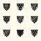 Set of black tortilla or sandwich tacos food icons eps10