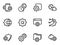 Set of black vector icon, isolated on white background, on theme Setting and technical specifications