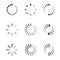 Set of black vector refresh and recycling arrows for web. COLLECTION OF ICONS