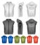 Set of black and white and colorful male hoodies