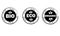 Set of black and white Eco, Bio, Organic stickers, labels, badges and logos.