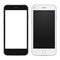 Set of black and white smart phone to present your app, design.