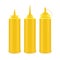 Set of Blank Plastic Yellow Bottle for Branding