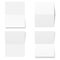 Set - blank sheet of white paper - folded