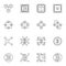 Set of Blockchain linear icons - vector Block Chain symbols