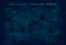 Set of blue callout titles and targets in HUD style on dark digital hi tech background. HUD callout title in shape of