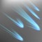 Set of Blue Meteor or Comet. EPS 10