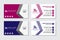 Set of blue and pink Design Templates for Brochures, Flyers, Mobile Technologies and Online Services, Typographic Emblems, Logo, B