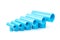 Set Blue PVC Pipe fittings three way joint.