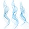 Set of blue wavy vertical water banner. Bright illustration