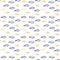 Set of blue and white sea vector seamless pattern. Scrapbook design elements. Abstract hand drawn fabric texture.