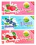 Set of blueberry, cherry, raspberry yogurt labels.