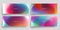 Set of blurred horizontal banners with bright color gradients. Defocused abstract vibrant templates collection.