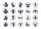 set of bodybuilding icons. Vector illustration decorative design