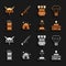 Set Bomb explosion, Box flying parachute, Stop war, Soldier grave, Hand smoke grenade, Hiking backpack, Viking horned
