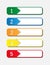 Set of bookmarks with ordinal numbers for design and decoration