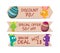 Set of bookmarks sticker tags easter eggs