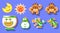 Set of Boss Enemies characters from Super Mario Bros classic video game, pixel design vector illustration