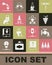 Set Bottle of wine, Tap for a barrel, Bunch grapes, Champagne bottle, Wine tasting, degustation, and Farmer the hat icon