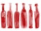 Set of bottle wine - watercolor bottles hand drawn style
