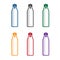 Set of bottles with energy drinks vector design