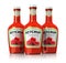 Set of bottles with tomato ketchup