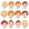 Set with boy`s faces. User pics for blog