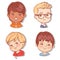 Set with boy`s faces. Userpics for blog.