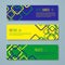 Set of Brazil concept color banners