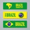 Set of Brazil concept color banners