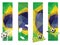 Set of Brazil concept color banners