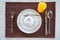 Set of breakfast tableware